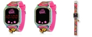 Accutime Omg Kid's Touch Screen Pink Silicone Strap LED Watch, with Hanging Charm 36mm x 33 mm